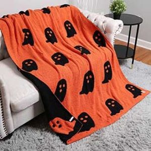 Ghost blanket black and orange